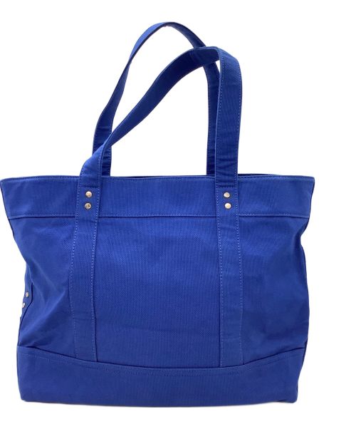 POLO RALPH LAUREN（ポロ・ラルフローレン）POLO RALPH LAUREN (ポロ・ラルフローレン) キャンバストートバッグ ブルー×レッドの古着・服飾アイテム