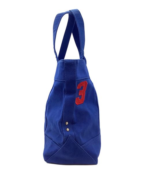 POLO RALPH LAUREN（ポロ・ラルフローレン）POLO RALPH LAUREN (ポロ・ラルフローレン) キャンバストートバッグ ブルー×レッドの古着・服飾アイテム