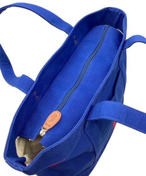 POLO RALPH LAUREN（ポロ・ラルフローレン）POLO RALPH LAUREN (ポロ・ラルフローレン) キャンバストートバッグ ブルー×レッドの古着・服飾アイテム