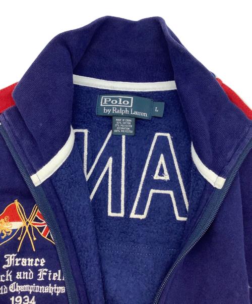 POLO BY RALPH LAUREN（ポロ バイ ラルフローレン）POLO BY RALPH LAUREN (ポロ バイ ラルフローレン) スウェットトラックジャケット トリコロールカラー サイズ:Lの古着・服飾アイテム