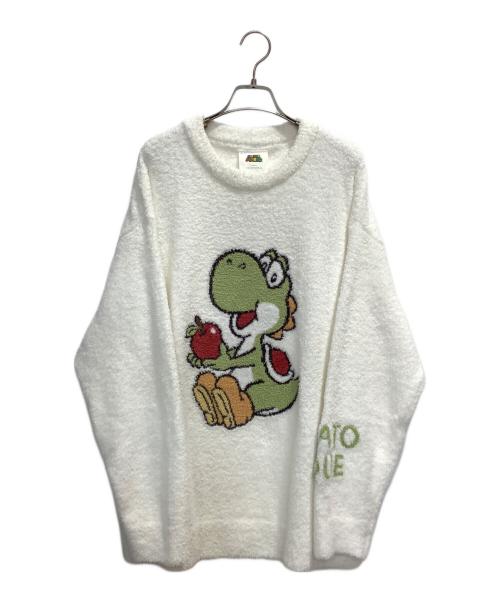 gelato pique（ジェラートピケ）gelato pique (ジェラートピケ) SUPER MARIO (スーパーマリオ) ベビモコジャガードプルオーバー&ロングパンツセット ホワイト サイズ:Lの古着・服飾アイテム