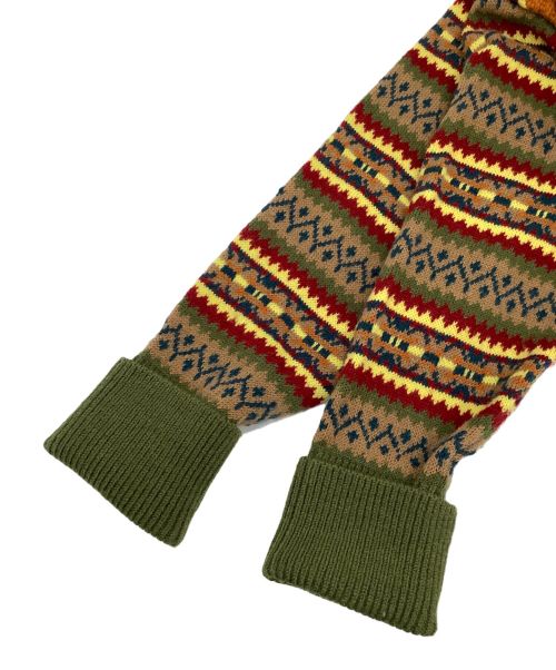 MAX&Co.（マックスアンドコー）MAX&Co. (マックスアンドコー) ニットガウン オレンジ×グリーン サイズ:Lの古着・服飾アイテム