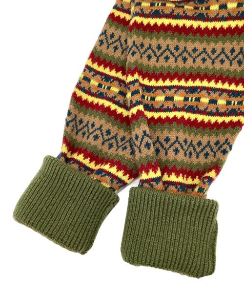 MAX&Co.（マックスアンドコー）MAX&Co. (マックスアンドコー) ニットガウン オレンジ×グリーン サイズ:Lの古着・服飾アイテム