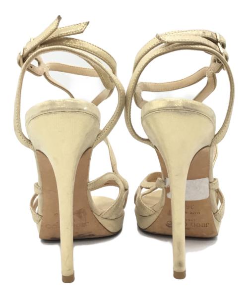 JIMMY CHOO（ジミーチュウ）JIMMY CHOO (ジミーチュウ) ストラップサンダル ゴールド サイズ:36 1/2の古着・服飾アイテム