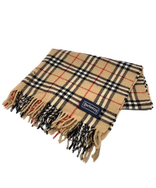 Burberry's（バーバリー）Burberry's (バーバリーズ) ノバチェック ウールマフラー ベージュ×ブラックの古着・服飾アイテム
