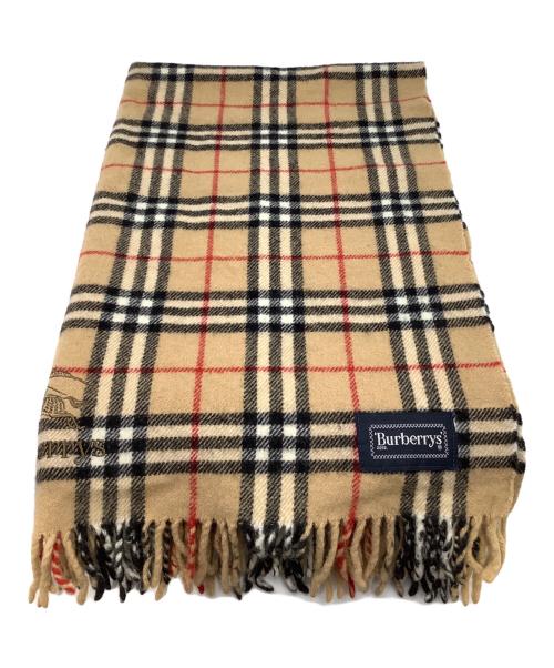 Burberry's（バーバリー）Burberry's (バーバリーズ) ノバチェック ウールマフラー ベージュ×ブラックの古着・服飾アイテム