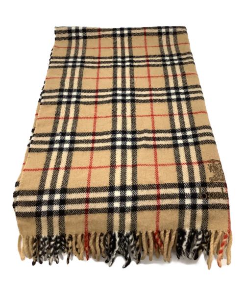 Burberry's（バーバリー）Burberry's (バーバリーズ) ノバチェック ウールマフラー ベージュ×ブラックの古着・服飾アイテム