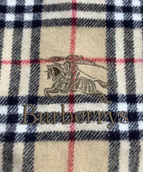 Burberry's（バーバリー）Burberry's (バーバリーズ) ノバチェック ウールマフラー ベージュ×ブラックの古着・服飾アイテム