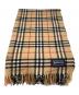 Burberry's (バーバリーズ) ノバチェック ウールマフラー ベージュ×ブラック：5000円