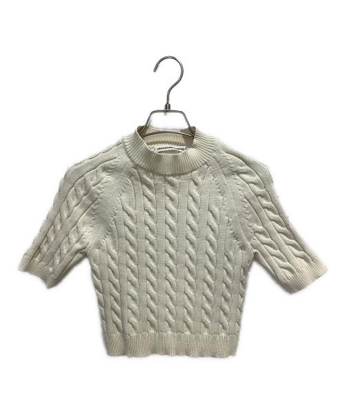 ALEXANDER WANG（アレキサンダー・ワン）ALEXANDER WANG (アレキサンダー・ワン) 半袖 ケーブルニット ホワイト サイズ:XSの古着・服飾アイテム