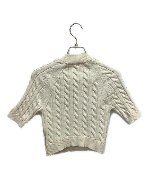 ALEXANDER WANG（アレキサンダー・ワン）ALEXANDER WANG (アレキサンダー・ワン) 半袖 ケーブルニット ホワイト サイズ:XSの古着・服飾アイテム