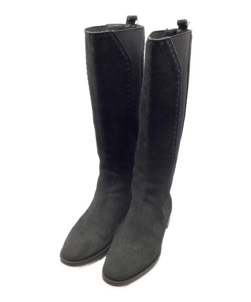 Yves Saint Laurent Rive Gauche（イヴ・サンローラン リヴ・ゴーシュ）Yves Saint Laurent Rive Gauche (イヴ・サンローラン リヴ・ゴーシュ) サイドゴアロングブーツ ブラック サイズ:34の古着・服飾アイテム
