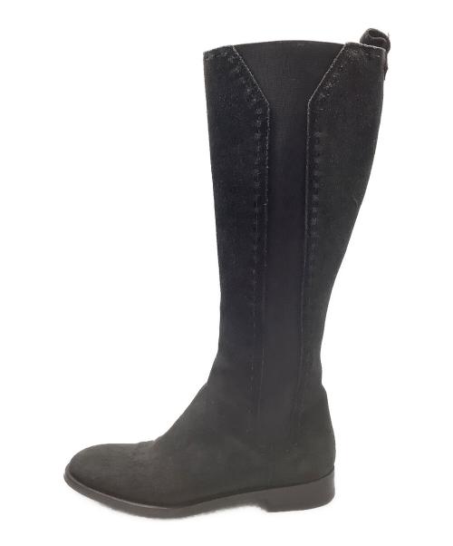 Yves Saint Laurent Rive Gauche（イヴ・サンローラン リヴ・ゴーシュ）Yves Saint Laurent Rive Gauche (イヴ・サンローラン リヴ・ゴーシュ) サイドゴアロングブーツ ブラック サイズ:34の古着・服飾アイテム