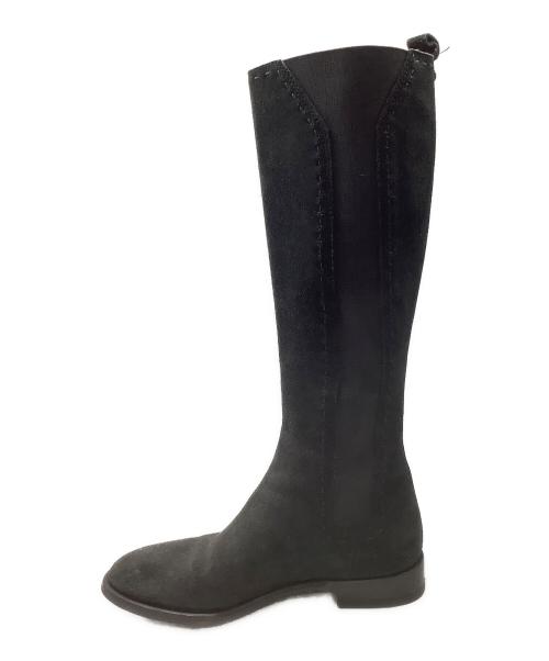 Yves Saint Laurent Rive Gauche（イヴ・サンローラン リヴ・ゴーシュ）Yves Saint Laurent Rive Gauche (イヴ・サンローラン リヴ・ゴーシュ) サイドゴアロングブーツ ブラック サイズ:34の古着・服飾アイテム