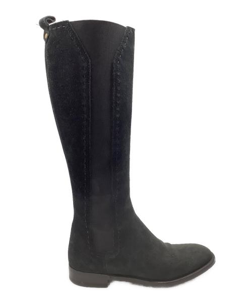 Yves Saint Laurent Rive Gauche（イヴ・サンローラン リヴ・ゴーシュ）Yves Saint Laurent Rive Gauche (イヴ・サンローラン リヴ・ゴーシュ) サイドゴアロングブーツ ブラック サイズ:34の古着・服飾アイテム