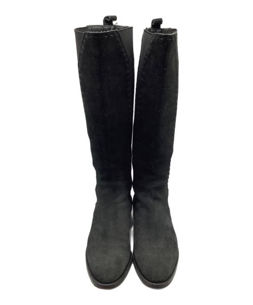 Yves Saint Laurent Rive Gauche（イヴ・サンローラン リヴ・ゴーシュ）Yves Saint Laurent Rive Gauche (イヴ・サンローラン リヴ・ゴーシュ) サイドゴアロングブーツ ブラック サイズ:34の古着・服飾アイテム