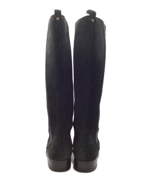 Yves Saint Laurent Rive Gauche（イヴ・サンローラン リヴ・ゴーシュ）Yves Saint Laurent Rive Gauche (イヴ・サンローラン リヴ・ゴーシュ) サイドゴアロングブーツ ブラック サイズ:34の古着・服飾アイテム