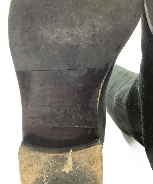 Yves Saint Laurent Rive Gauche（イヴ・サンローラン リヴ・ゴーシュ）Yves Saint Laurent Rive Gauche (イヴ・サンローラン リヴ・ゴーシュ) サイドゴアロングブーツ ブラック サイズ:34の古着・服飾アイテム