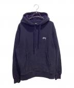 stussyステューシー）の古着「プルオーバーパーカー」｜ネイビー