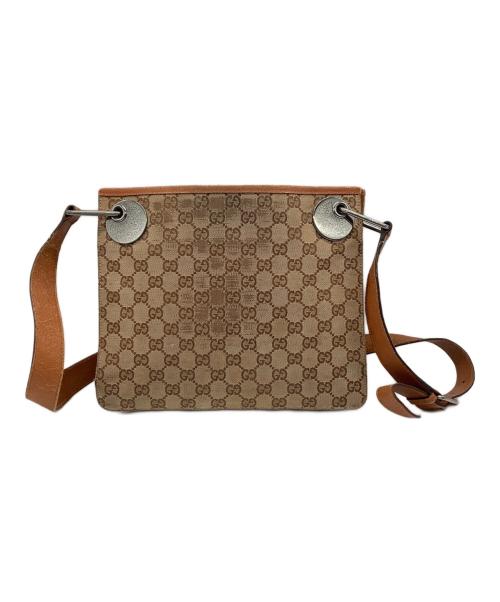 GUCCI（グッチ）GUCCI (グッチ) GG ショルダーバッグ ブラウンの古着・服飾アイテム