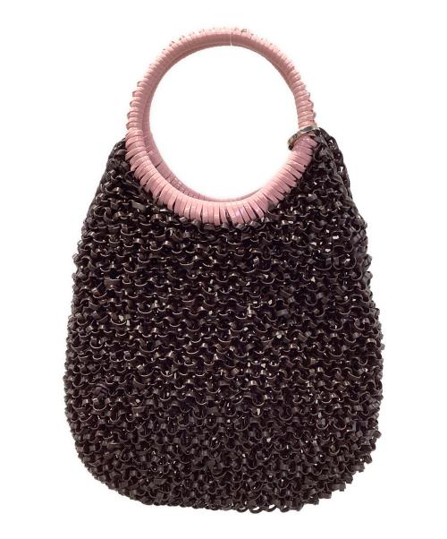 ANTEPRIMA（アンテプリマ）ANTEPRIMA (アンテプリマ) 2WAYチェーンワイヤーバッグ ダークブラウン×ピンクの古着・服飾アイテム