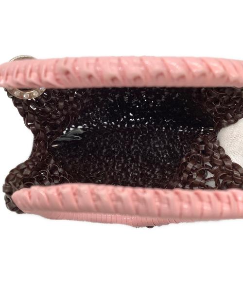 ANTEPRIMA（アンテプリマ）ANTEPRIMA (アンテプリマ) 2WAYチェーンワイヤーバッグ ダークブラウン×ピンクの古着・服飾アイテム