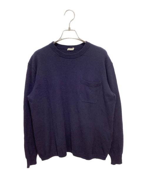 COMOLI（コモリ）COMOLI (コモリ) ポケットクルーネックニット ネイビー サイズ:2の古着・服飾アイテム