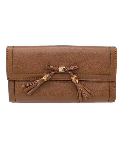 GUCCI（グッチ）GUCCI (グッチ) 長財布 ブラウンの古着・服飾アイテム