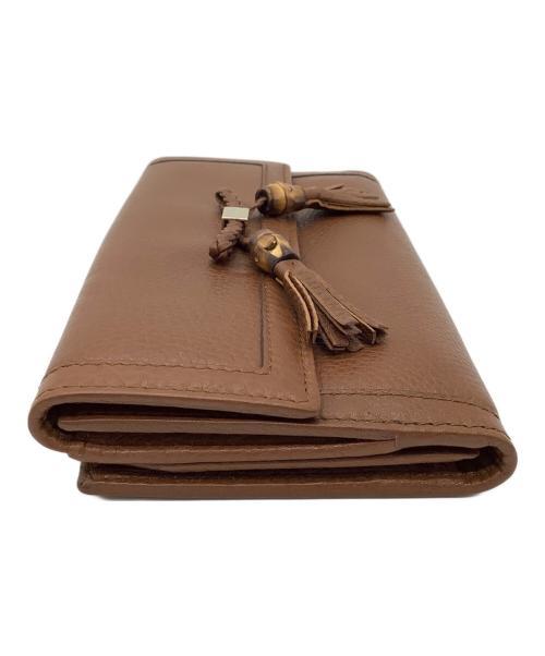 GUCCI（グッチ）GUCCI (グッチ) 長財布 ブラウンの古着・服飾アイテム