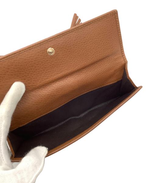 GUCCI（グッチ）GUCCI (グッチ) 長財布 ブラウンの古着・服飾アイテム