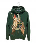 POLO RALPH LAURENポロ・ラルフローレン）の古着「5ホースマン プルオーバーパーカー」｜グリーン