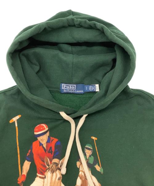 POLO RALPH LAUREN（ポロ・ラルフローレン）POLO RALPH LAUREN (ポロ・ラルフローレン) 5ホースマン プルオーバーパーカー グリーン サイズ:Sの古着・服飾アイテム