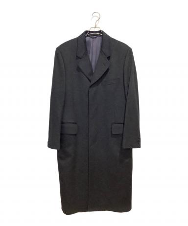 L&B カシミヤ 100% ロング ステンカラー ロング コート L グレー R－ISM名品アイテム】カシミヤ100％ロングコート