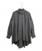 mizuiro-indミズイロインド）の古着「ワイドシルエットオーバーサイズシャツ」｜グレー