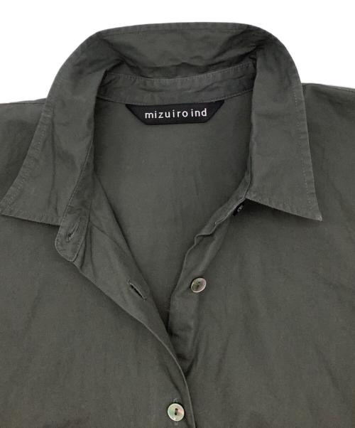 mizuiro-ind（ミズイロインド）mizuiro-ind (ミズイロインド) ワイドシルエットオーバーサイズシャツ グレー サイズ:Fの古着・服飾アイテム