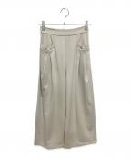 CYAN TOKYOシアン トーキョー）の古着「スクエアPK2タックジャージーワイド」｜アイボリー