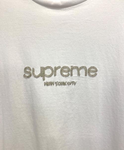 SUPREME（シュプリーム）SUPREME (シュプリーム) Beaded Logo S/S Top ホワイト サイズ:XLの古着・服飾アイテム