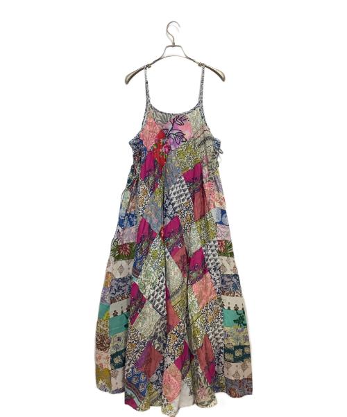 freada（フリーダ）Freada (フリーダ) インドサイドレースアップパッチワークワンピース マルチカラー サイズ:ONEの古着・服飾アイテム