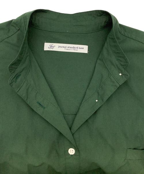 journal standard luxe（ジャーナルスタンダード ラックス）journal standard luxe (ジャーナルスタンダード リュクス) スタンドカラーシャツワンピース グリーン サイズ:-の古着・服飾アイテム