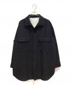 Enchainementアンシェヌマン）の古着「Wool Long CPO Shirt」｜ブラック