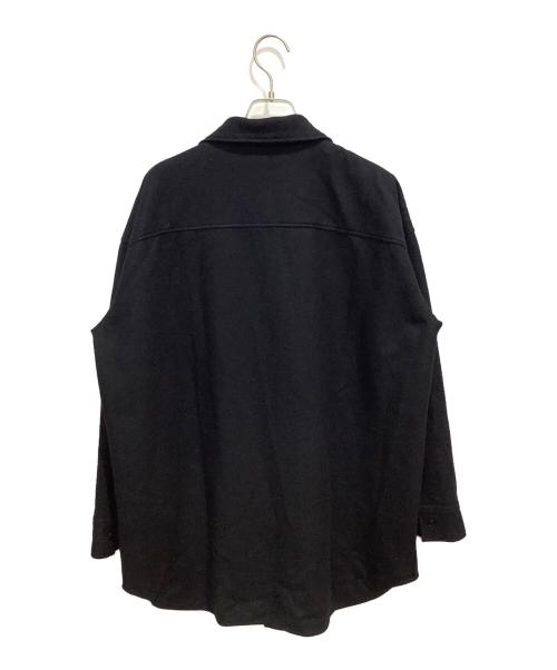 Enchainement（アンシェヌマン）Enchainement (アンシェヌマン) Wool Long CPO Shirt ブラック サイズ:Fの古着・服飾アイテム