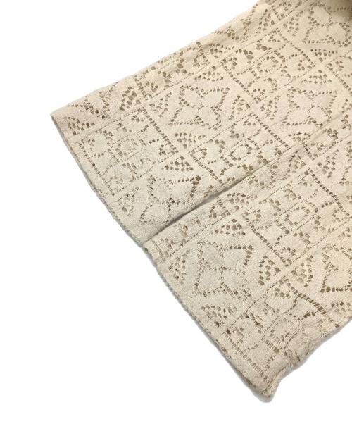 INDIA INDUSTRY（インディアインダストーリー）INDIA INDUSTRY (インディアインダストーリー) ラッセルレースプルオーバーシャツ ホワイト サイズ:Mの古着・服飾アイテム