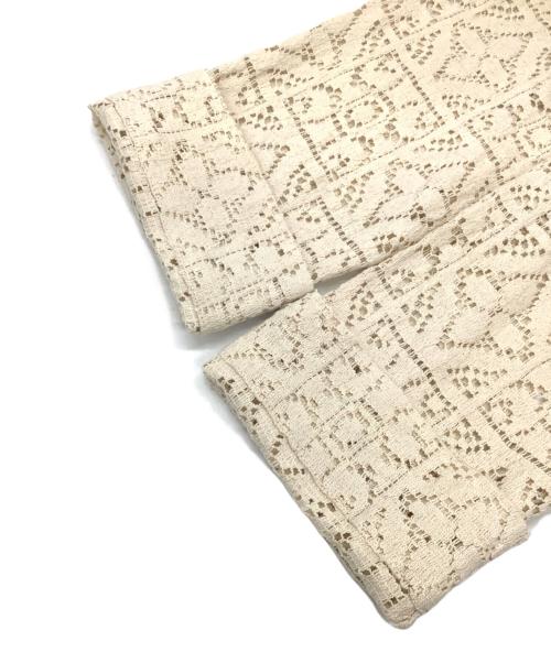 INDIA INDUSTRY（インディアインダストーリー）INDIA INDUSTRY (インディアインダストーリー) ラッセルレースプルオーバーシャツ ホワイト サイズ:Mの古着・服飾アイテム