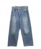 journal standard luxeジャーナルスタンダード ラックス）の古着「ワイドデニムパンツ」｜インディゴ