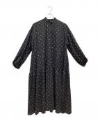 journal standard luxeジャーナルスタンダード ラックス）の古着「ドットティアードワンピース」｜ブラック×ホワイト