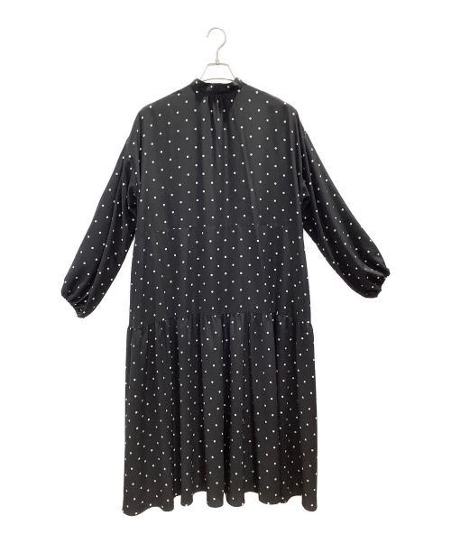 journal standard luxe（ジャーナルスタンダード ラックス）journal standard luxe (ジャーナルスタンダード リュクス) ドットティアードワンピース ブラック×ホワイト サイズ:-の古着・服飾アイテム