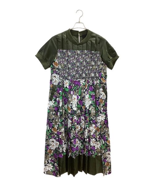 MICALLE MICALLE（ミカーレミカーレ）MICALLE MICALLE (ミカーレミカーレ) 切替ワンピース オリーブ サイズ:-の古着・服飾アイテム