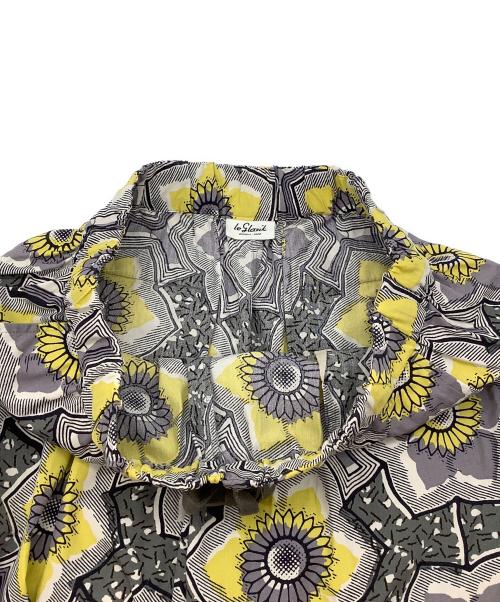 LE GLAZIK（ル グラジック）LE GLAZIK (ル グラジック) アフリカンバティックプリント イージー パンツ グレー×イエロー サイズ:36の古着・服飾アイテム