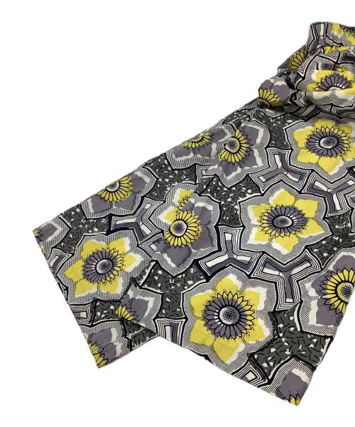 LE GLAZIK（ル グラジック）LE GLAZIK (ル グラジック) アフリカンバティックプリント イージー パンツ グレー×イエロー サイズ:36の古着・服飾アイテム