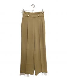 allureville（アルアバイル）の古着「サイドボタンワイドパンツ」｜ベージュ